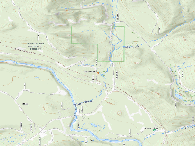 USGS topographic map of Alder Creek Horse Camp