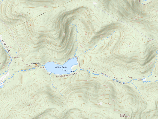 USGS topographic map of Alder Lake Site #6 (Balsam Lake Mountain Wild Forest)