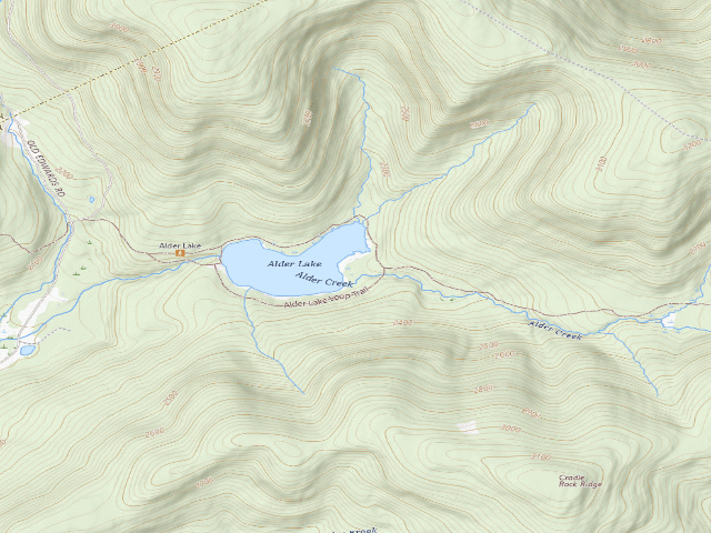 USGS topographic map of Alder Lake Site #7 (Balsam Lake Mountain Wild Forest)