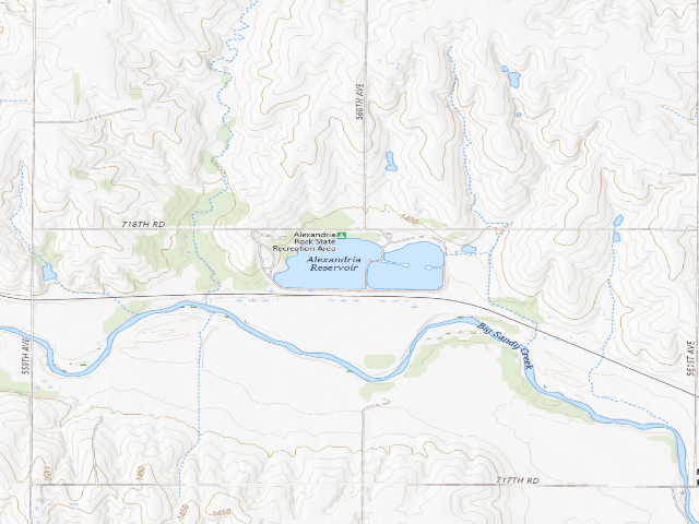 USGS topographic map of Alexandria SRA