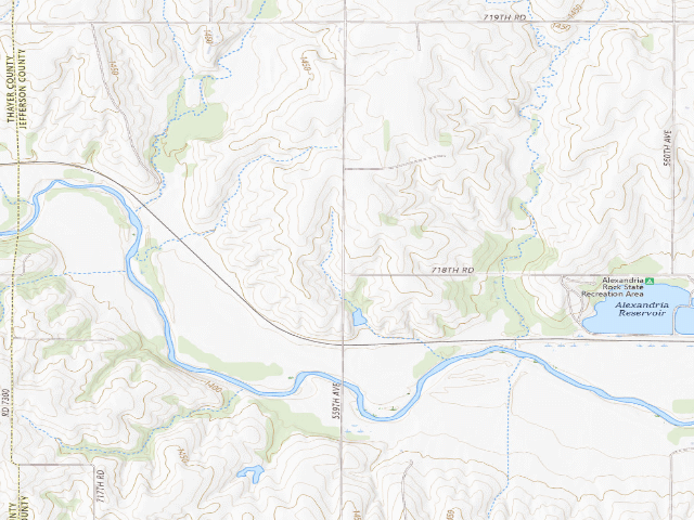 USGS topographic map of Alexandria WMA