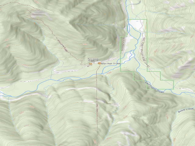 USGS topographic map of All Peak Trail 466 Site B