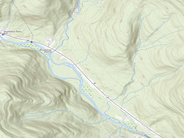 USGS topographic map of Allaben Roadside Campsite [DEC #228939] (Shandaken Wild Forest)
