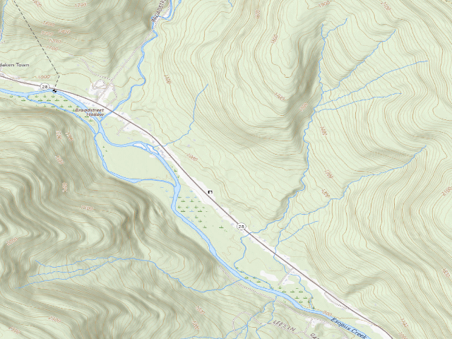 USGS topographic map of Allaben Roadside Campsite [DEC #228942] (Shandaken Wild Forest)