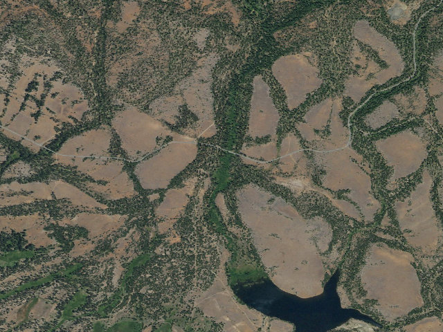 Aerial image of Allen Creek Horse Camp