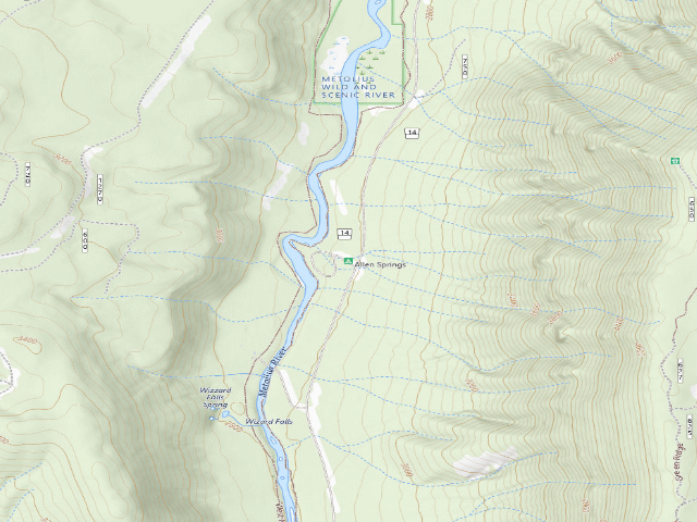 USGS topographic map of Allen Springs