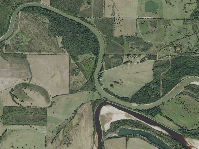 Aerial image of Allens Ferry Access Camping Area