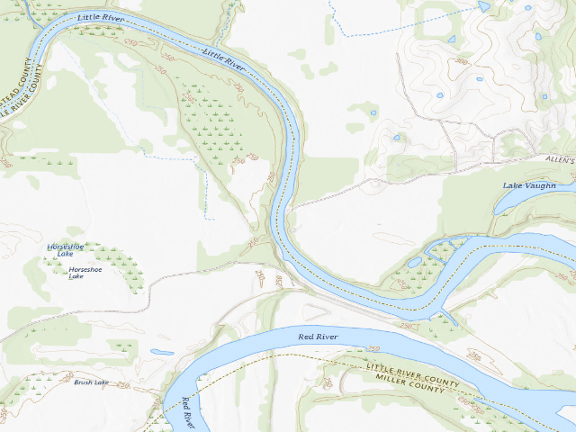 USGS topographic map of Allens Ferry Access Camping Area