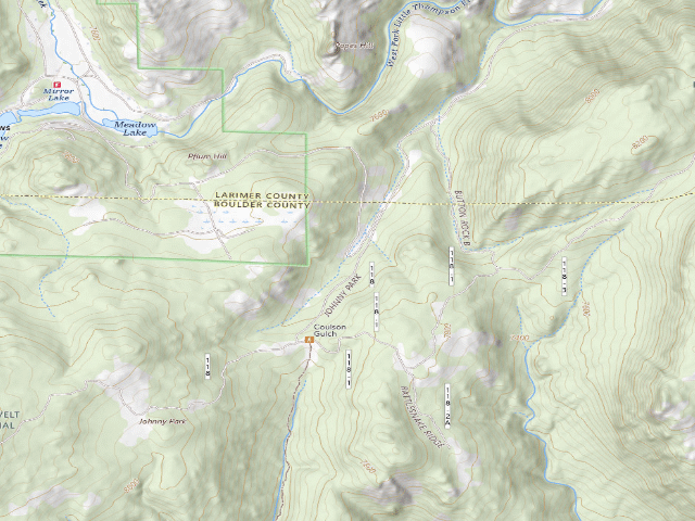 USGS topographic map of Allenspark Dispersed Camping