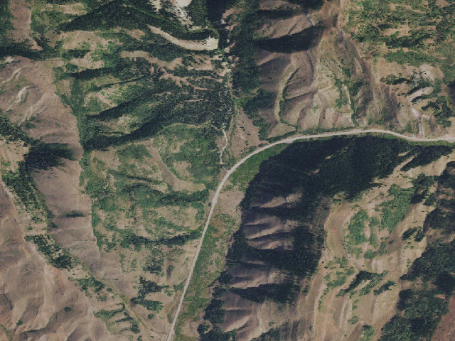 Aerial image of Allred Flat Campground
