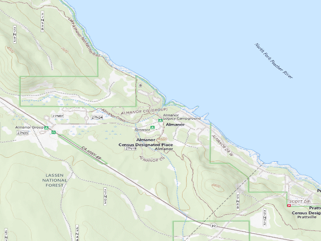 USGS topographic map of Almanor