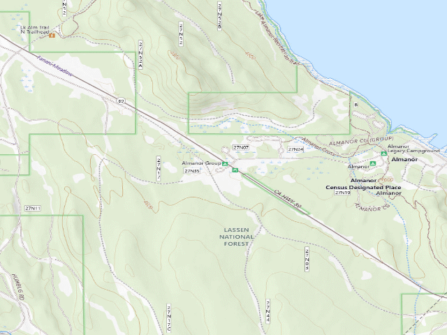USGS topographic map of Almanor Group