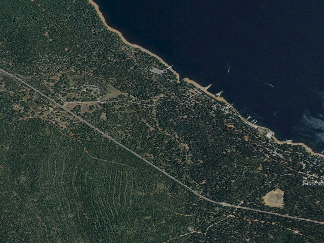 Aerial image of Almanor South Campground