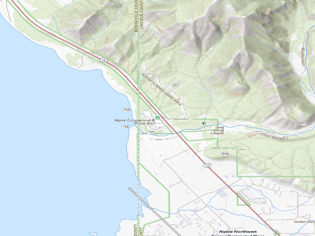 USGS topographic map of Alpine Campground & Group Area