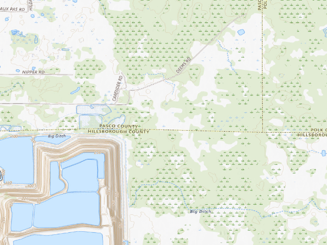 USGS topographic map of Alston (Upper Hillsborough Preserve - Alston Tract)