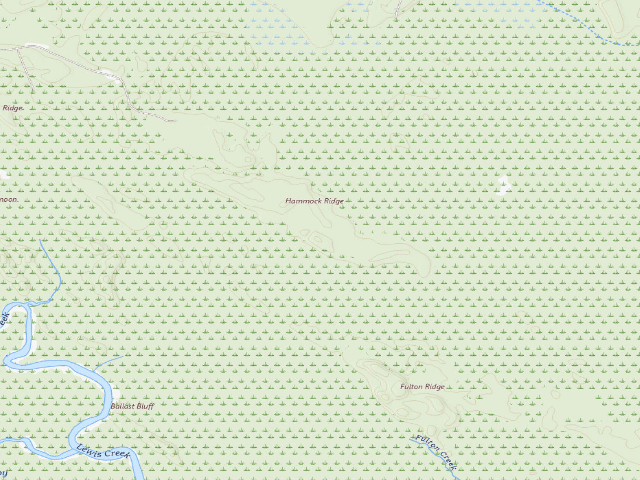 USGS topographic map of Altamaha WMA - Buffalo Swamp Primitive Camp