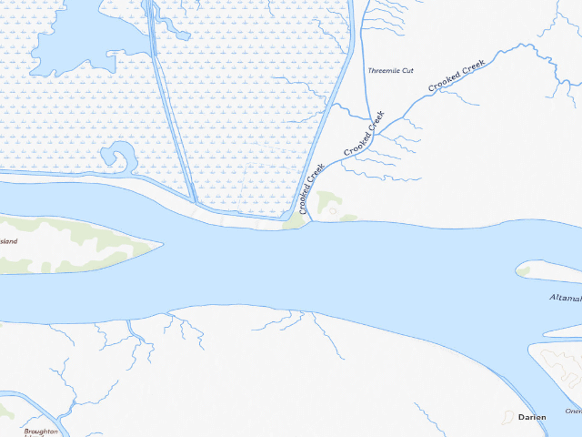 USGS topographic map of Altamaha WMA - Piney Island Primitive Camp