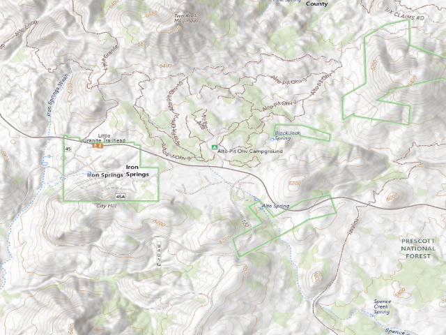 USGS topographic map of Alto Pit Ohv Campground