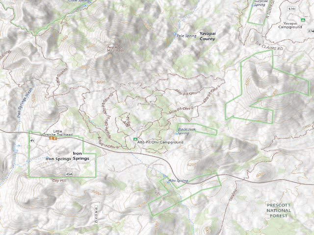 USGS topographic map of Alto Pit OHV Day Use/Campground