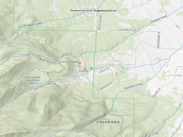 USGS topographic map of Alvarado