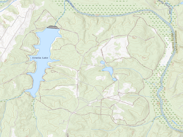 USGS topographic map of Amelia WMA