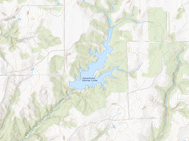 USGS topographic map of American Horse Lake