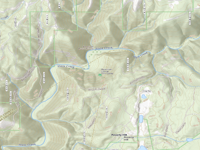 USGS topographic map of American House Ohv Camp