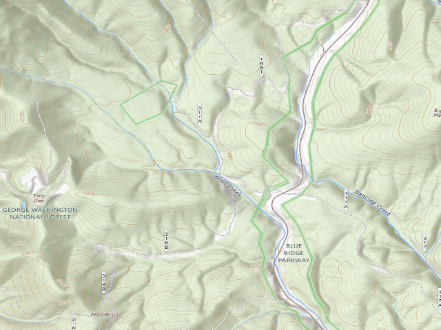 USGS topographic map of Amherst County