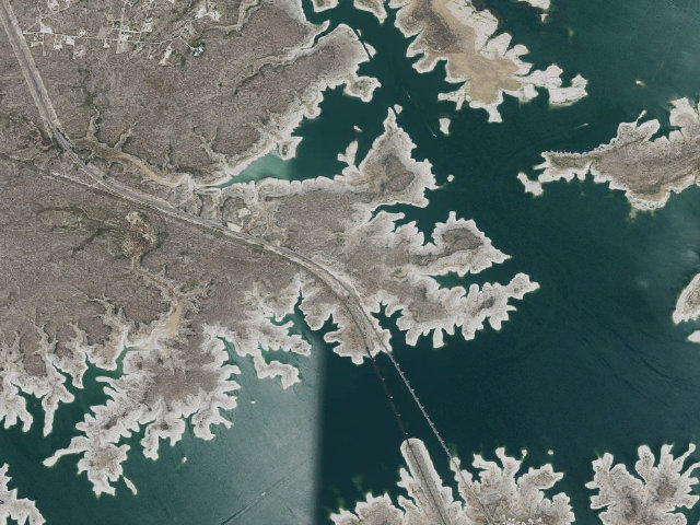 Aerial image of Amistad NRA Rock Quarry Dispersed Camping