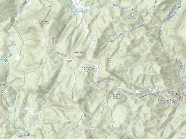 USGS topographic map of Ammons Branch Camp