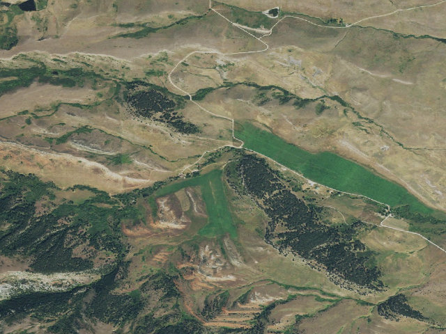 Aerial image of Amsden Creek WHMA — Amsden Meadows Campground