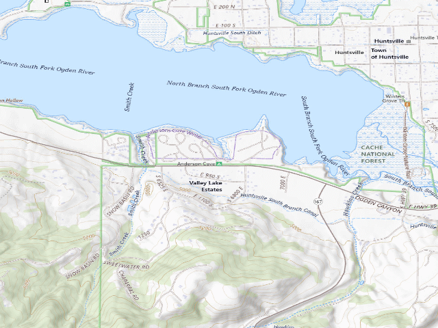 USGS topographic map of Anderson Cove