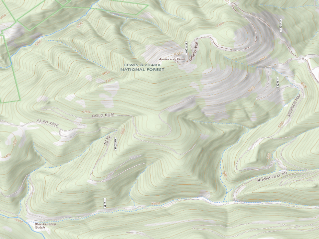 USGS topographic map of Anderson Peak Area Rd 3302-1