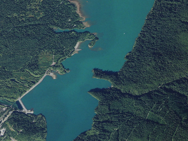 Aerial image of Anderson Point Campsites