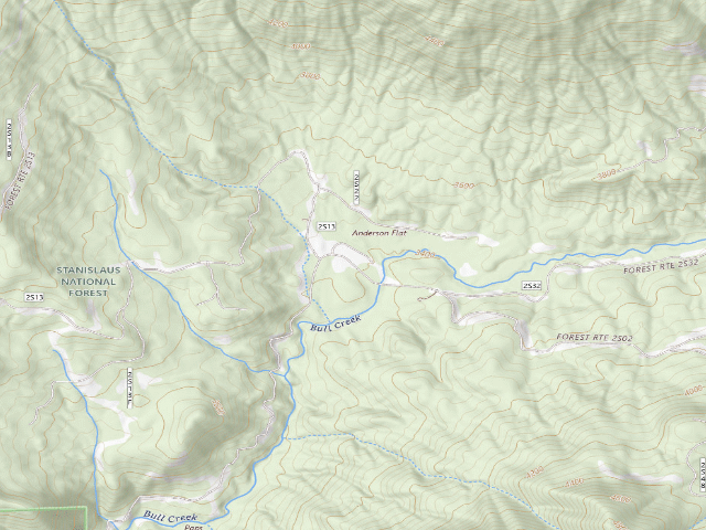 USGS topographic map of Anderson Valley