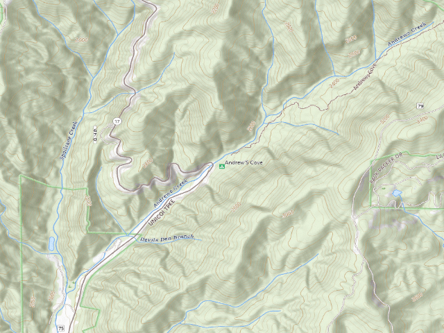 USGS topographic map of Andrew'S Cove