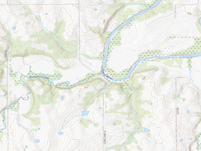 USGS topographic map of Andy Denton Access