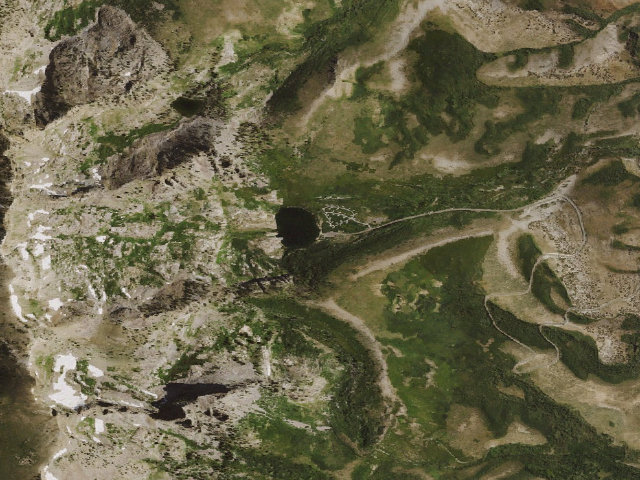 Aerial image of Angel Lake Campground