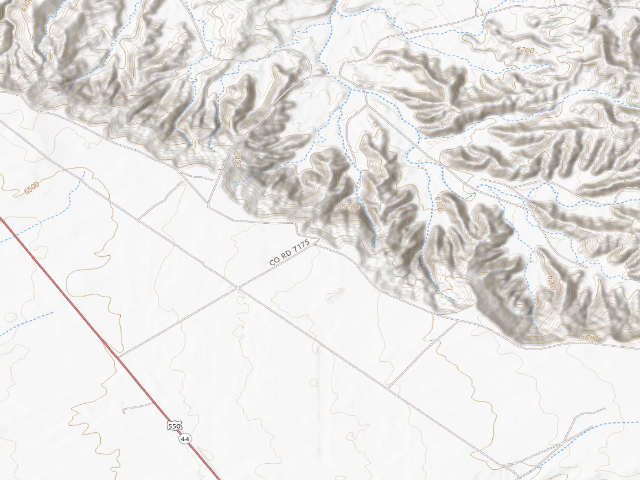 USGS topographic map of Angel Peak Scenic Area