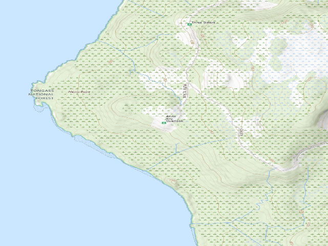 USGS topographic map of Anita Bay Overlook