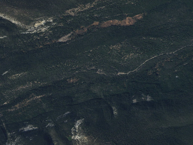 Aerial image of Ant Hill Log Seat