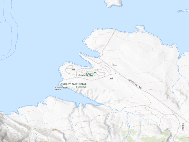 USGS topographic map of Antelope Flat Campground
