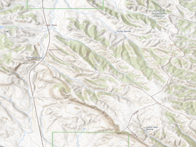 USGS topographic map of Antelope Rd