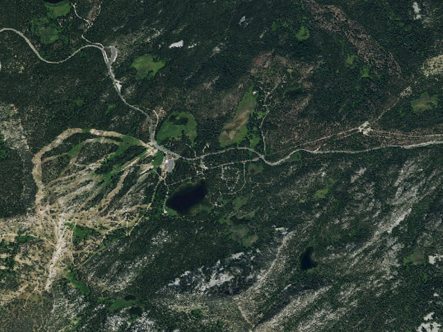 Aerial image of Anthony Lake Campground