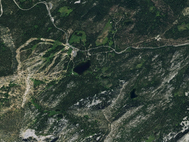 Aerial image of Anthony Lakes Tent Campground