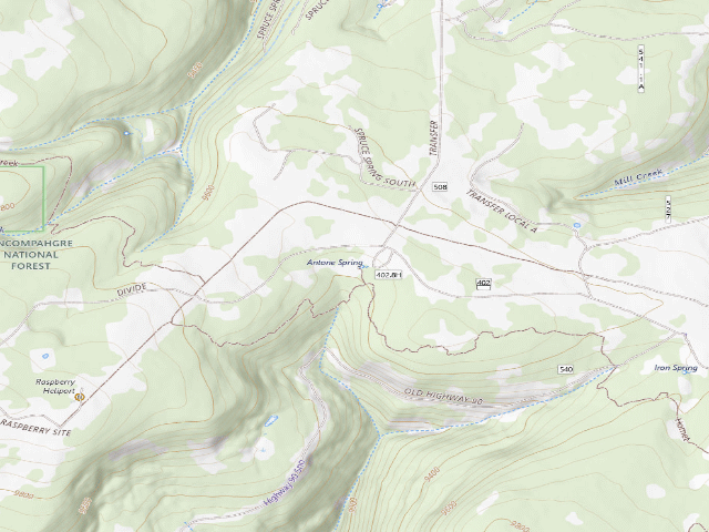 USGS topographic map of Antone Spring