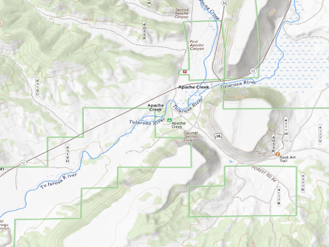 USGS topographic map of Apache Creek Campground