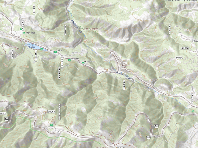 USGS topographic map of Apple Tree Campground