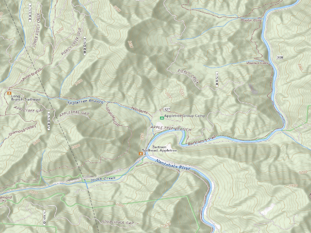 USGS topographic map of Appletree Group Camp