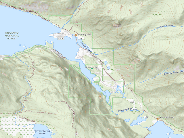 USGS topographic map of Arapaho Bay